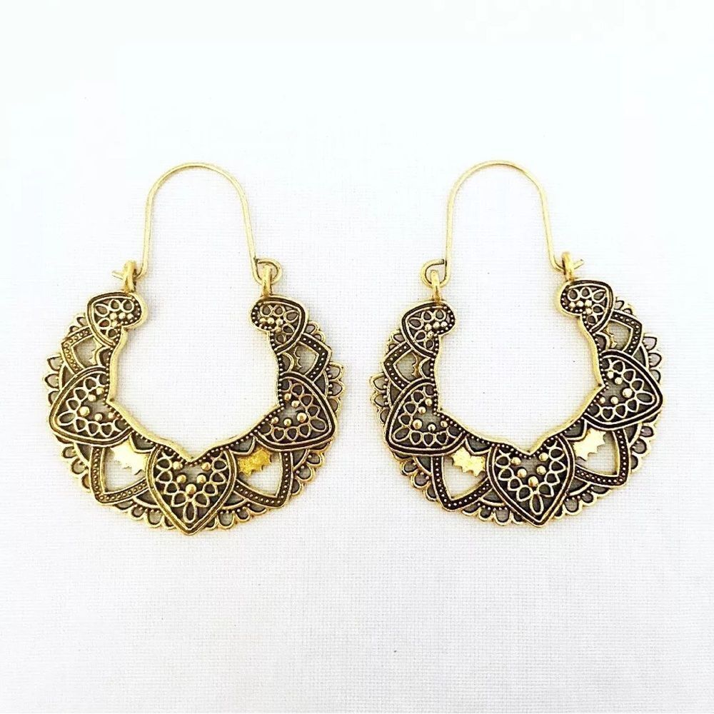 Boho hoop earrings N892